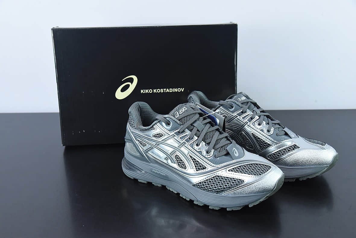 亚瑟士Asics Kiko Kostadinov x Asics Gel-Korika 亚瑟士联名款灰银潮流复古运动休闲跑步鞋纯原版本 货号： 1023A010-020