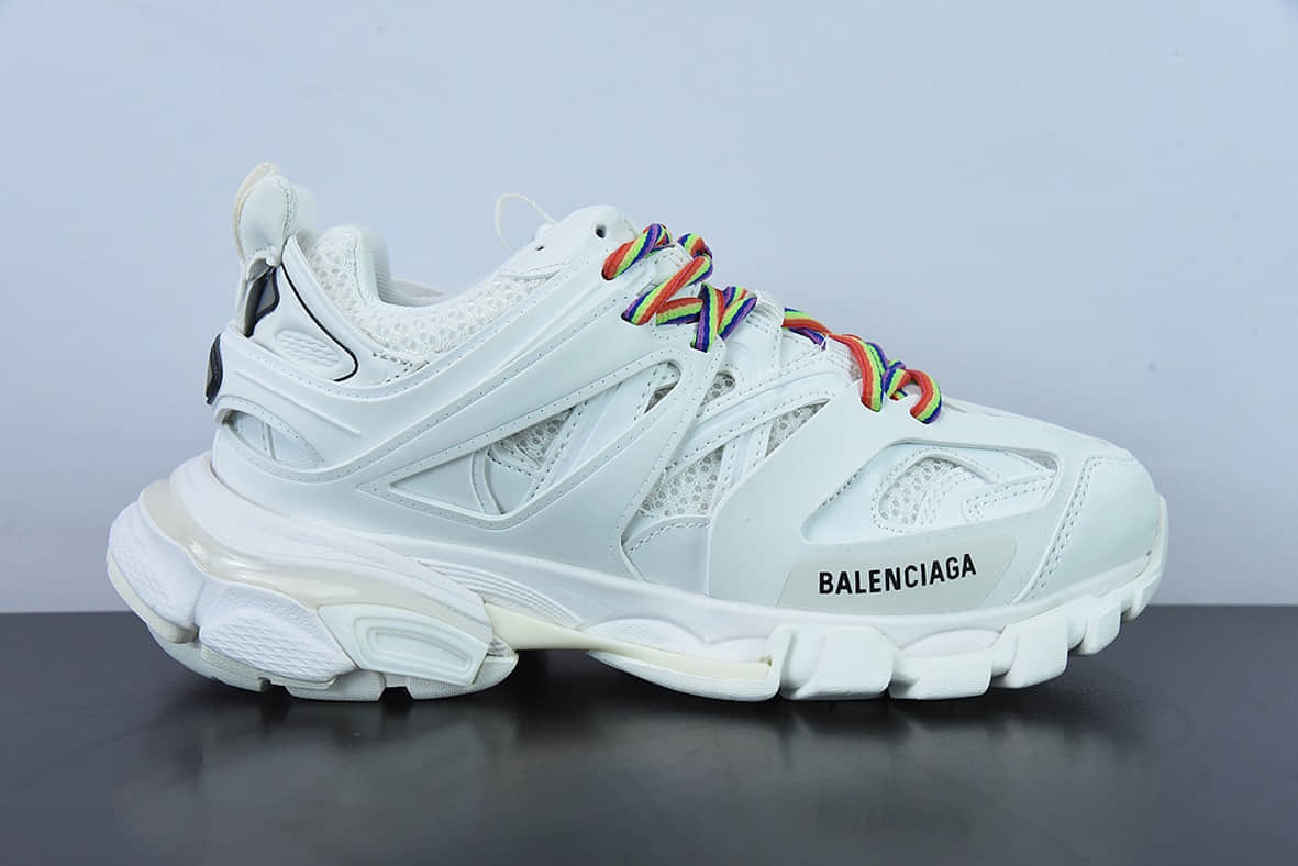 巴黎世家Balenciaga3.0 Track.2 Open Sneaker巴黎世家3.0白彩色低帮老爹鞋纯原版本 货号：542436W3RM19081