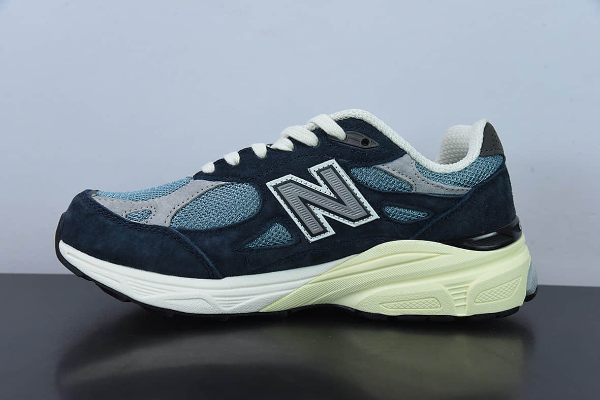 新百伦New Balance 990 V3 海军蓝美产官方复古休闲运动慢跑鞋纯原版本 货号：M990TE3