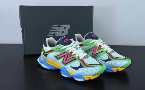 新百伦New Balance Freshgoods x New Balance NB9060联名款蓝绿黄复古休闲运动慢跑鞋纯原版本 货号：U9060NBN