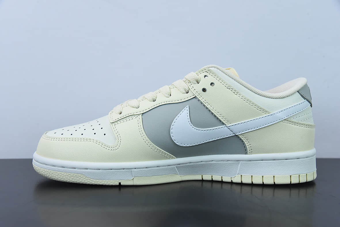 耐克Nike Dunk Low 米白英文定制配色SB扣碎篮板时尚休闲板鞋纯原版本 货号：DD8052-112