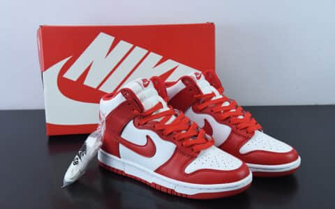 耐克Nike SB Dunk High University Red大学红配色高帮板鞋纯原版本 货号：DD1399-106