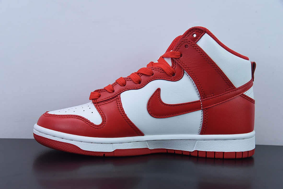 耐克Nike SB Dunk High University Red大学红配色高帮板鞋纯原版本 货号：DD1399-106