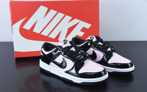 耐克Nike SB Dunk Low ESS Pink Black黑粉漆皮SB低帮休闲滑板鞋纯原版本 货号：DJ9955-600