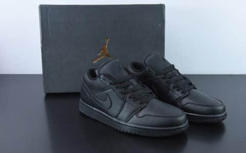 乔丹Air Jordan LowTriple Black AJ1乔丹一代纯黑武士低帮经典复古文化休闲运动篮球鞋纯原版本 货号：553558-093