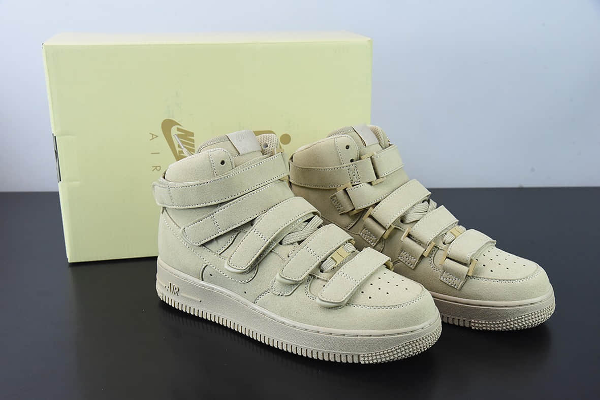 耐克Nike Billie Eilish x Nike Air Force 1'07 High SPMushroom联名比莉·艾利什蘑菇黄魔术贴空军一号经典高帮休闲板鞋纯原版本 货号：DM7926-200