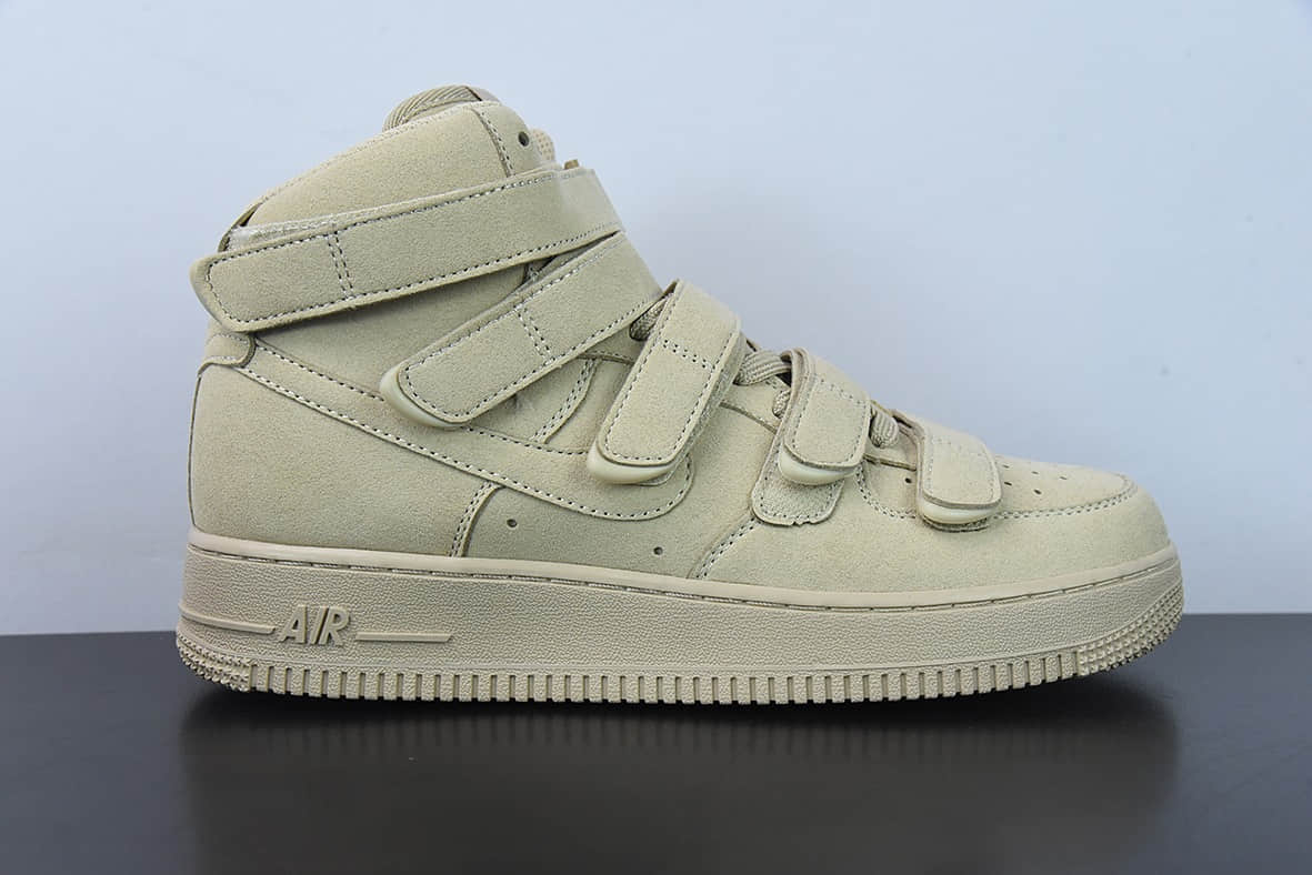 耐克Nike Billie Eilish x Nike Air Force 1'07 High SPMushroom联名比莉·艾利什蘑菇黄魔术贴空军一号经典高帮休闲板鞋纯原版本 货号：DM7926-200