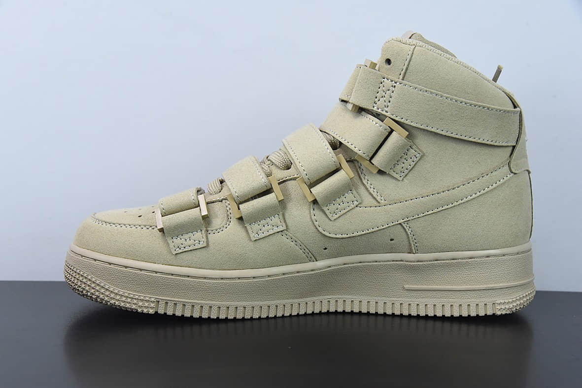 耐克Nike Billie Eilish x Nike Air Force 1'07 High SPMushroom联名比莉·艾利什蘑菇黄魔术贴空军一号经典高帮休闲板鞋纯原版本 货号：DM7926-200