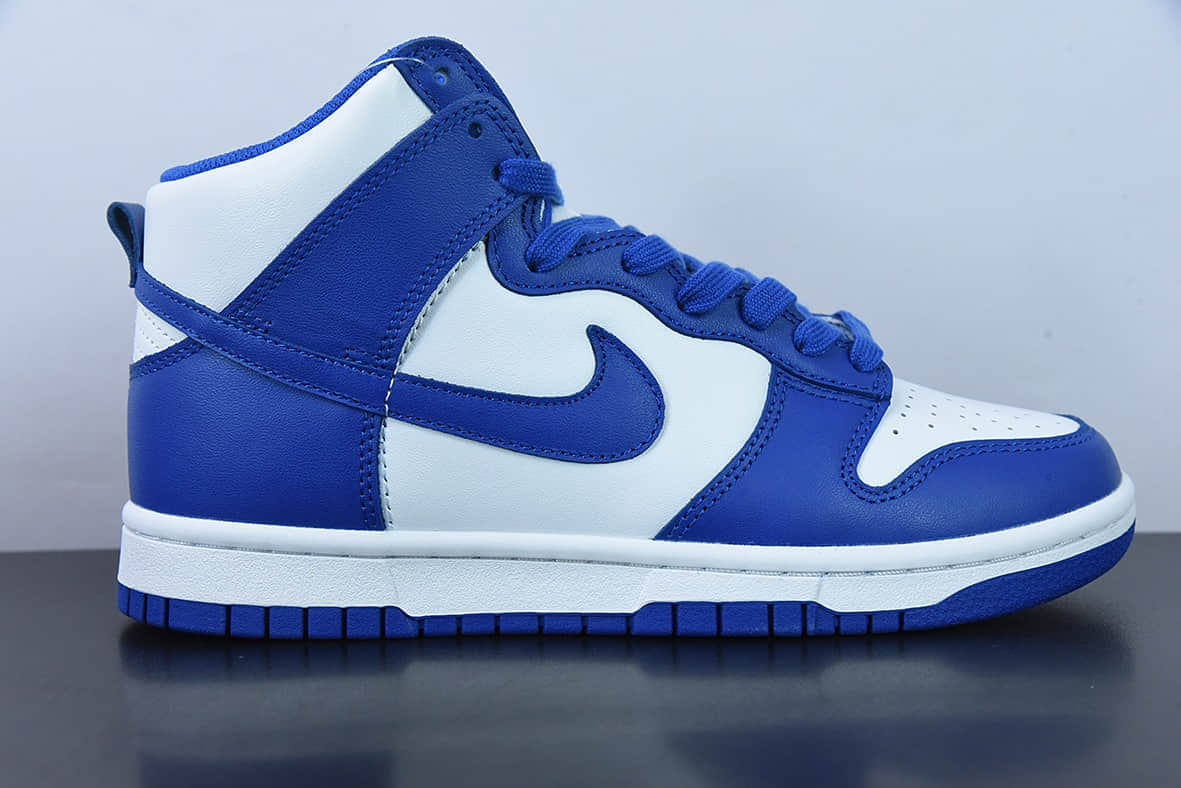 耐克NIKE SB Dunk High Game Royal 经典白蓝配色 SB高帮板鞋纯原版本 货号：DD1399-102