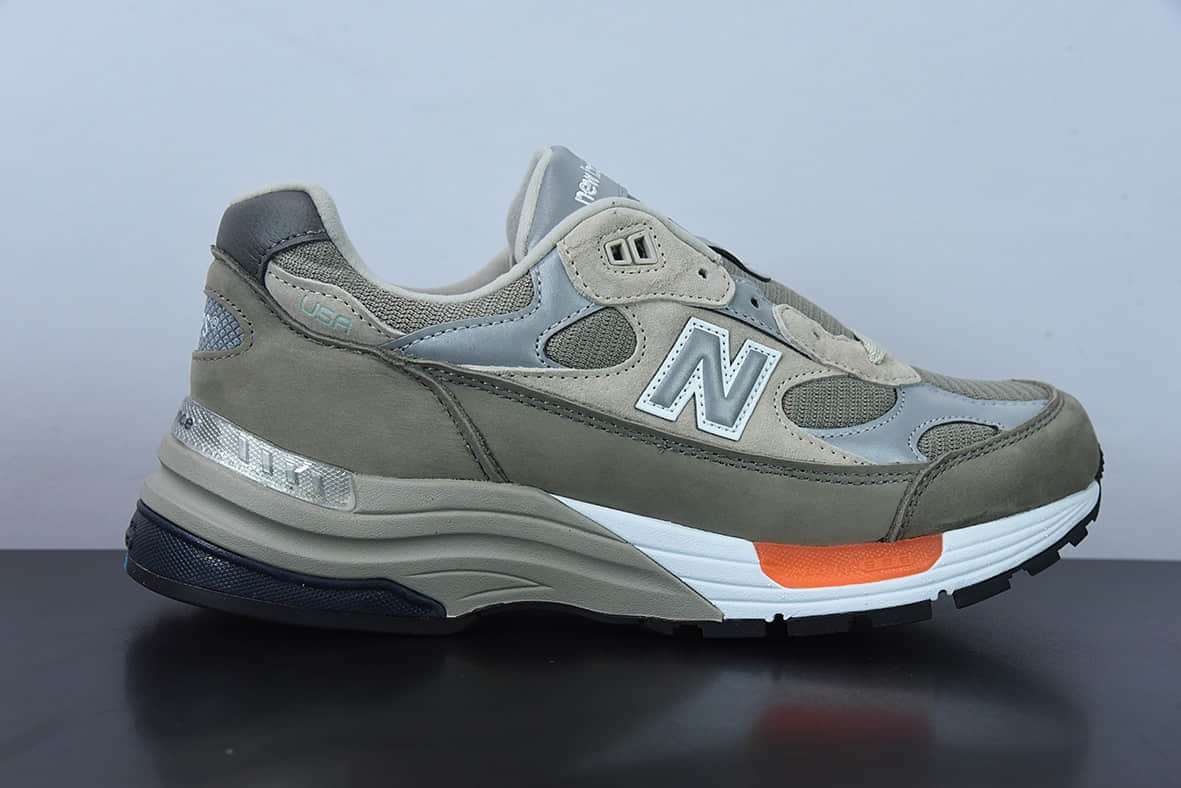 新百伦New Balance WTAPS x New Balance992新百伦NB992系列联名总统灰绿复古慢跑鞋纯原版本 货号：M992WT