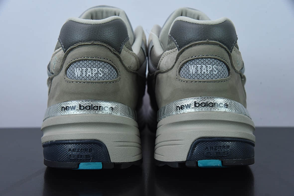 新百伦New Balance WTAPS x New Balance992新百伦NB992系列联名总统灰绿复古慢跑鞋纯原版本 货号：M992WT