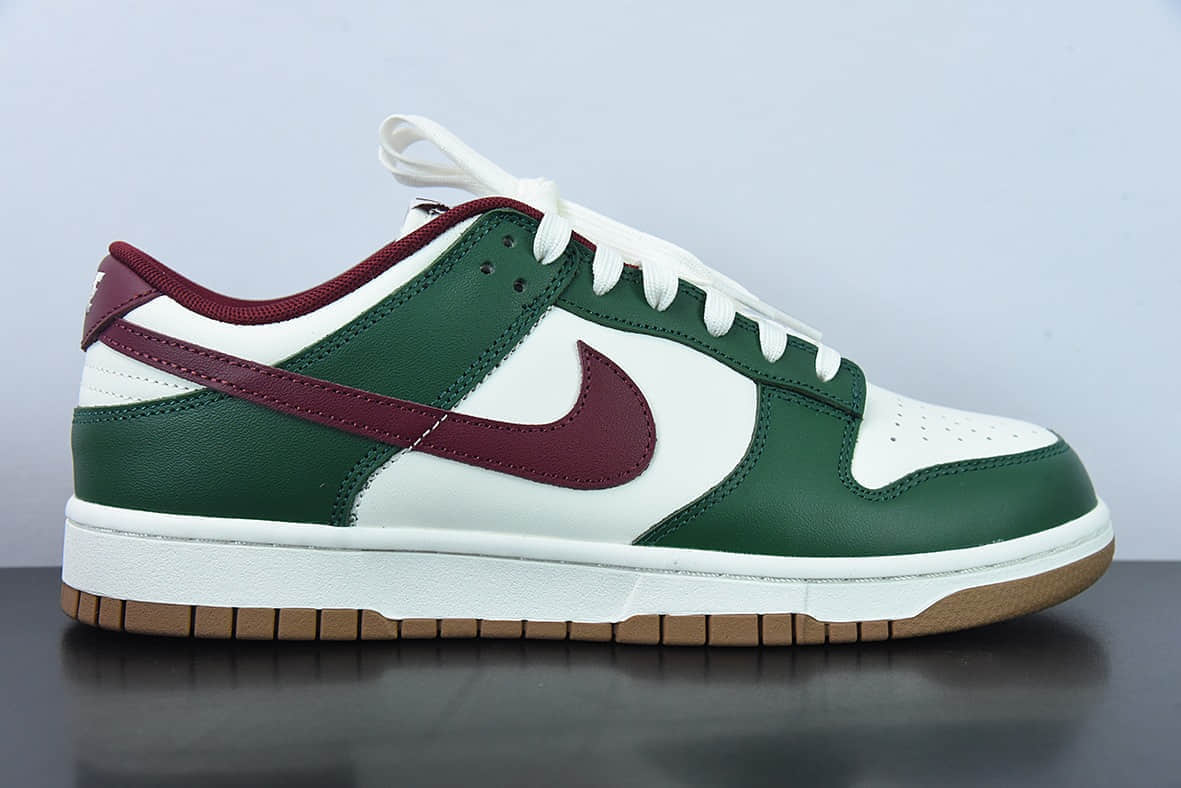 耐克Nike SB Dunk Low Gorge Green 豆沙绿配色SB低帮休闲板鞋纯原版本 货号：FB7160-161