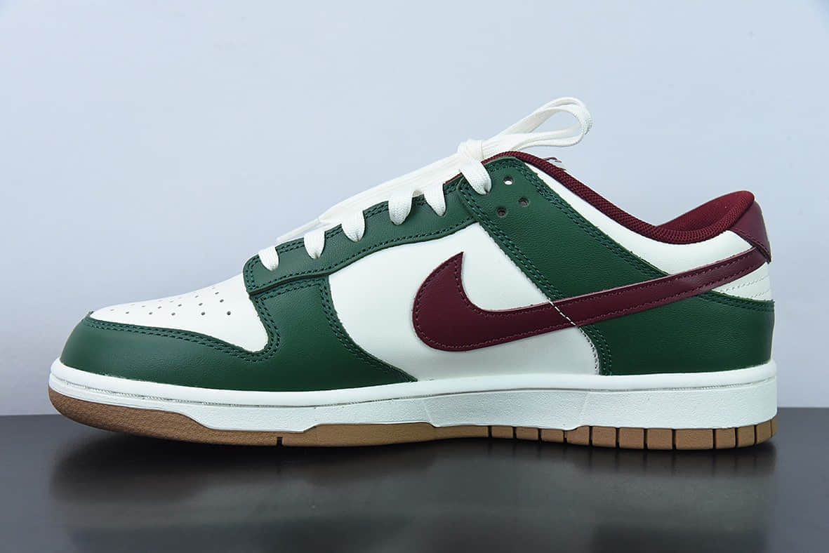 耐克Nike SB Dunk Low Gorge Green 豆沙绿配色SB低帮休闲板鞋纯原版本 货号：FB7160-161