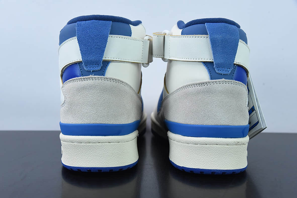 阿迪达斯Adidas Forum 84 HIGH三叶草白蓝高帮经典魔术贴复古板鞋纯原版本 货号：FY7793