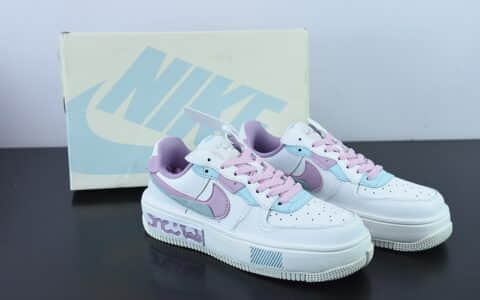 耐克Nike Air Force 1 Fontanka 丰塔卡系列白蓝紫空军一号低帮休闲板鞋纯原版本 货号：CW6688-607