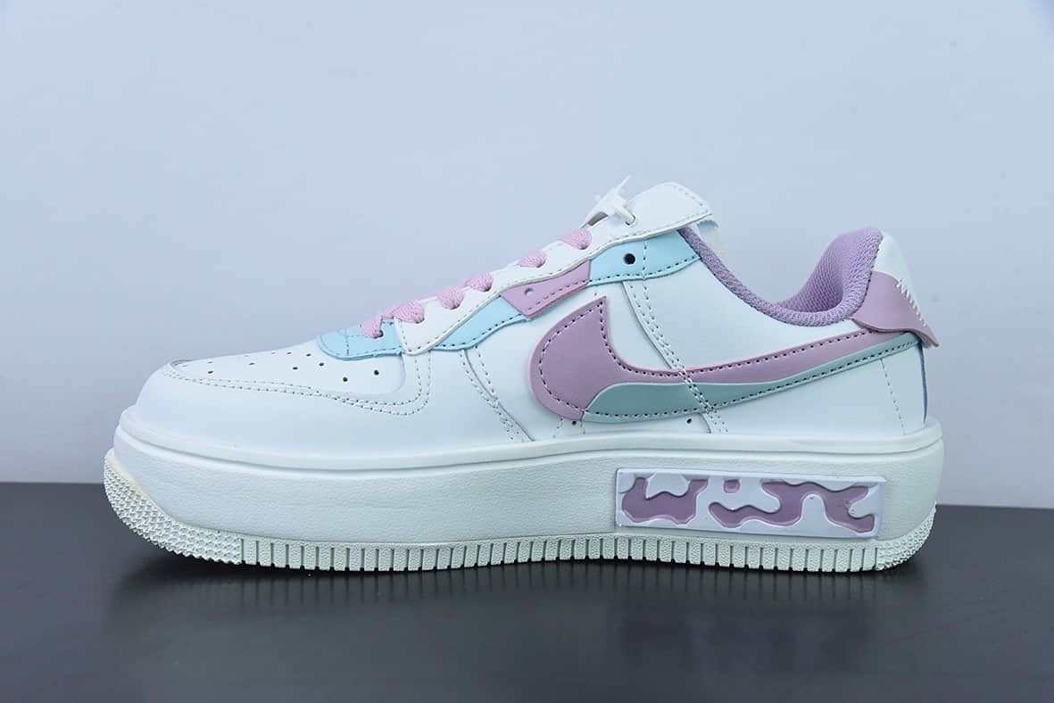 耐克Nike Air Force 1 Fontanka 丰塔卡系列白蓝紫空军一号低帮休闲板鞋纯原版本 货号：CW6688-607