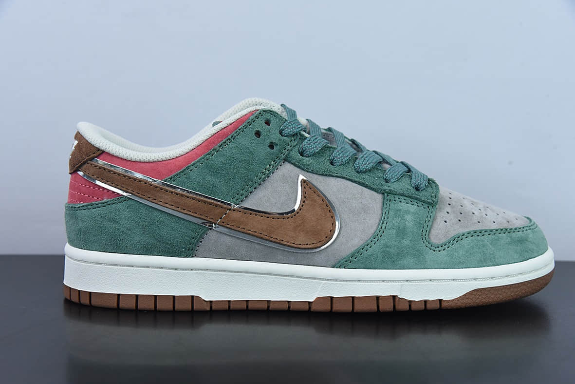 耐克Nike Otomo Katsuhiro x NK SB Dunk Low Steamboy OST 大友克洋联名款麂皮绿灰SB低帮休闲滑板鞋纯原版本 货号： ST1391-203