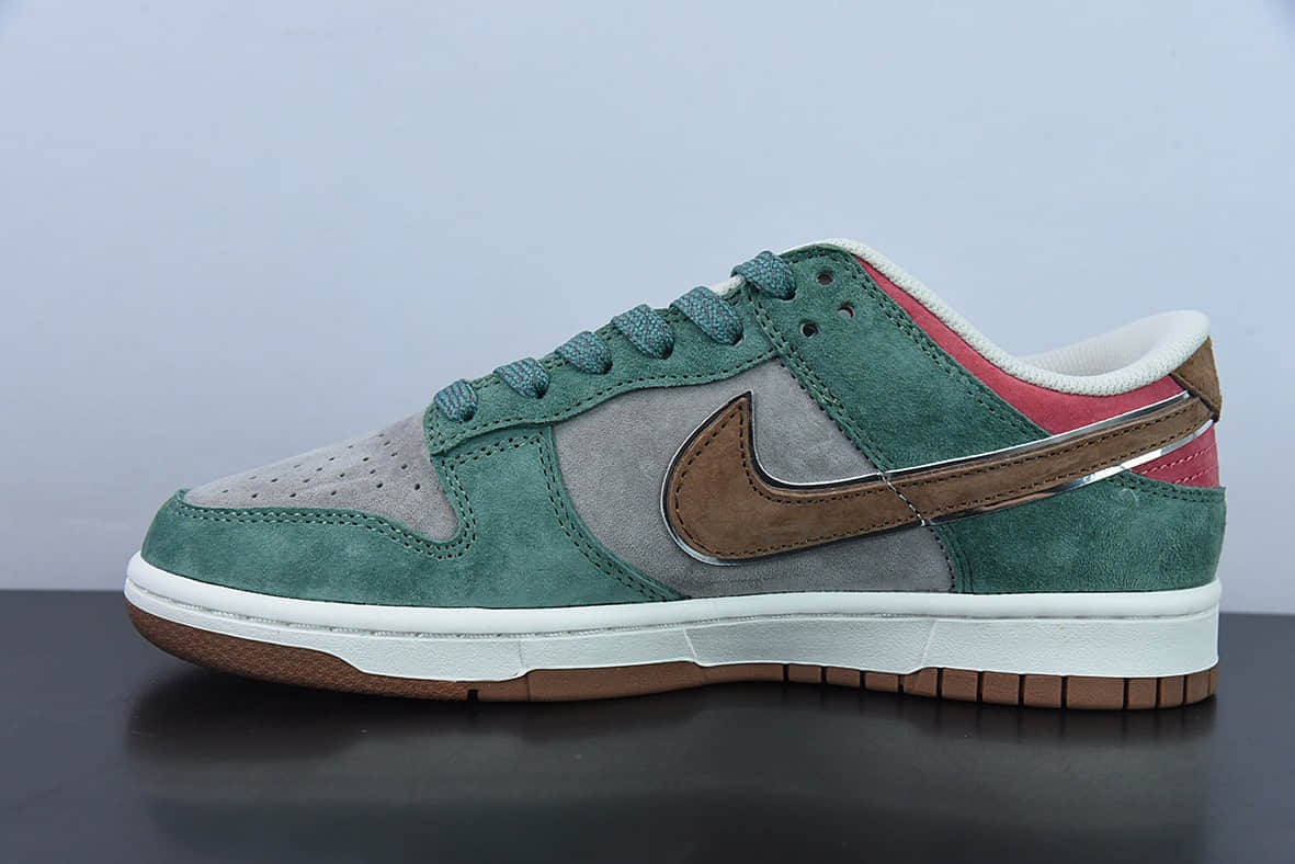 耐克Nike Otomo Katsuhiro x NK SB Dunk Low Steamboy OST 大友克洋联名款麂皮绿灰SB低帮休闲滑板鞋纯原版本 货号： ST1391-203