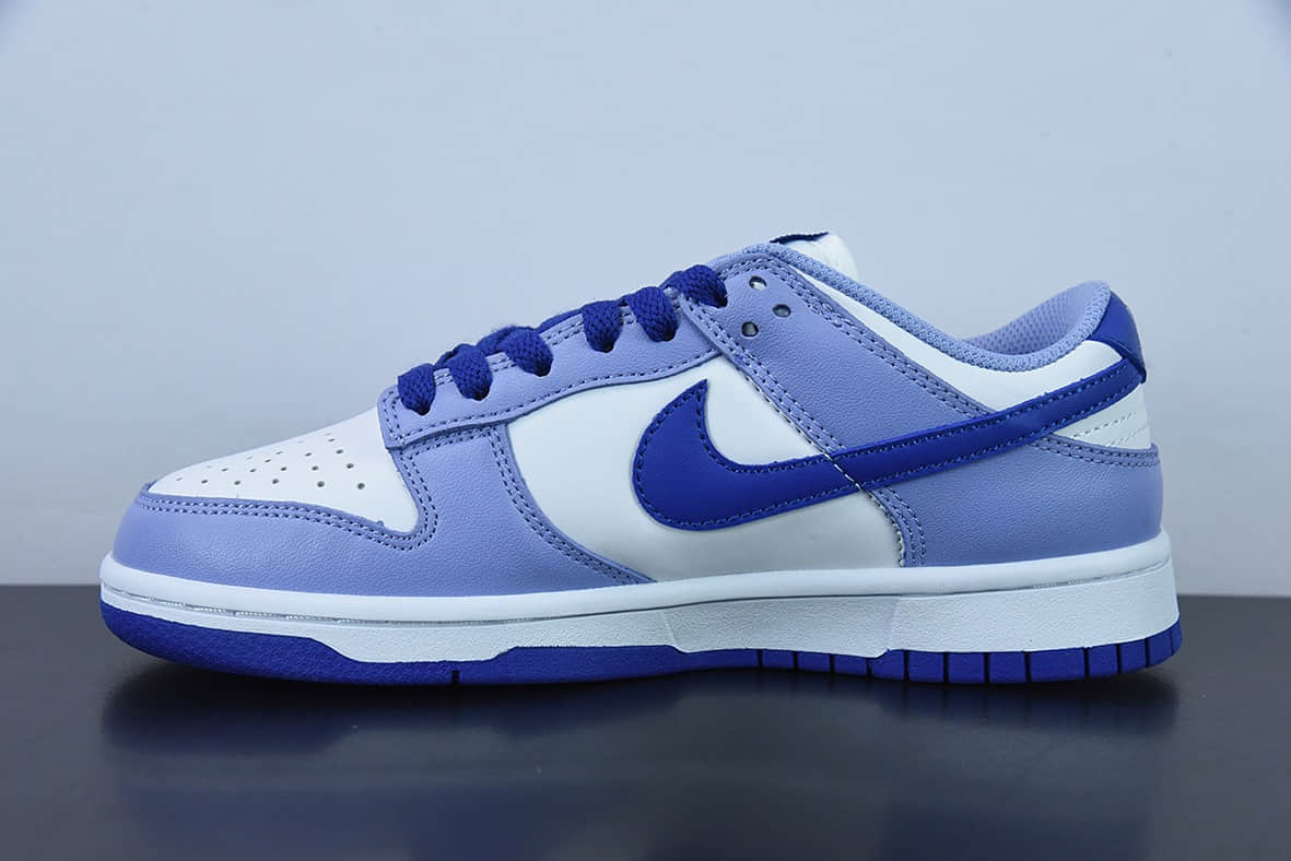 耐克Nike Dunk Low GS “Blueberry” 白紫蓝莓低帮休闲滑板鞋纯原版本 货号：DZ4456-100