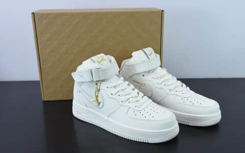 耐克Nike Lv x Nike Air Force 1 路易斯威登驴牌LV联名白金空军一号高帮运动休闲板鞋纯原版本 货号：1A9V8Z