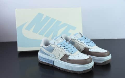 耐克Nike Air Force 1 Fontanka 丰塔卡系列咖蓝色空军一号低帮休闲板鞋纯原版本 货号：CW6688-606