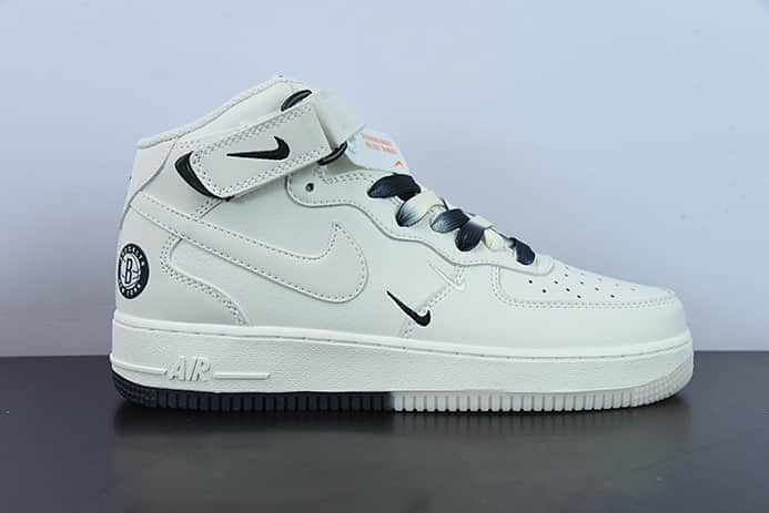 耐克Nike Air Force 1'07 Mid 串标白黑小钩空军一号中帮休闲板鞋纯原版本 货号：NT2969-013