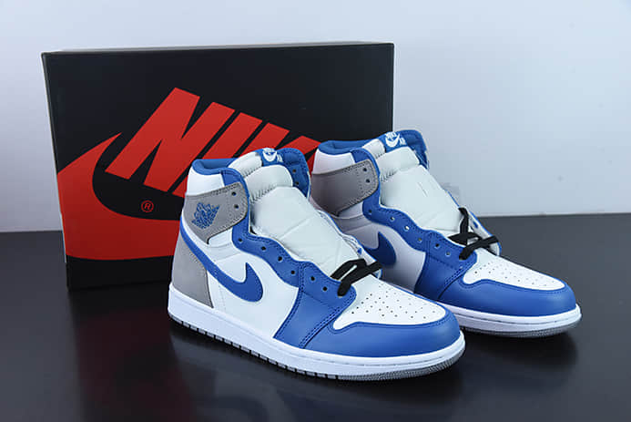 乔丹Air Jordan AJ1 Retro High AJ1白灰蓝高帮文化篮球鞋纯原版本 货号：DZ5485-410