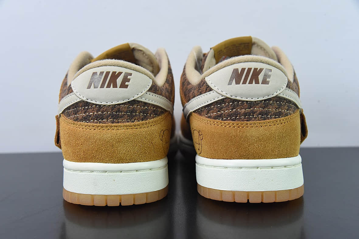 耐克Nike SB Dunk Low Dunk 棕色泰迪小熊运动休闲低帮板鞋纯原版本 货号：DZ5350-288