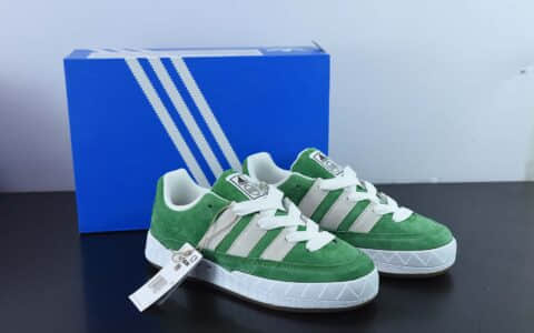 阿迪达斯Adidas Originals Adimatic LowPurple Tint马蒂奇系列翻毛浅草绿灰白低帮复古鲨鱼面包鞋纯原版本 货号：GZ6202