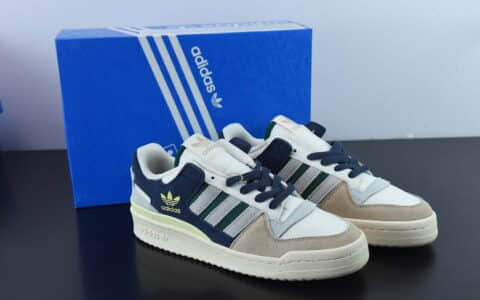 阿迪达斯Adidas originals Forum 84 Low白蓝绿低帮复古运动休闲鞋纯原版本 货号：GW4332