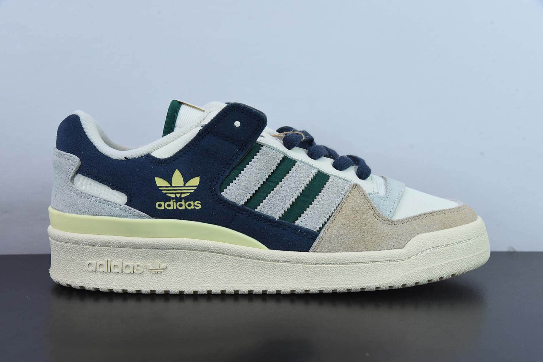 阿迪达斯Adidas originals Forum 84 Low白蓝绿低帮复古运动休闲鞋纯原版本 货号：GW4332