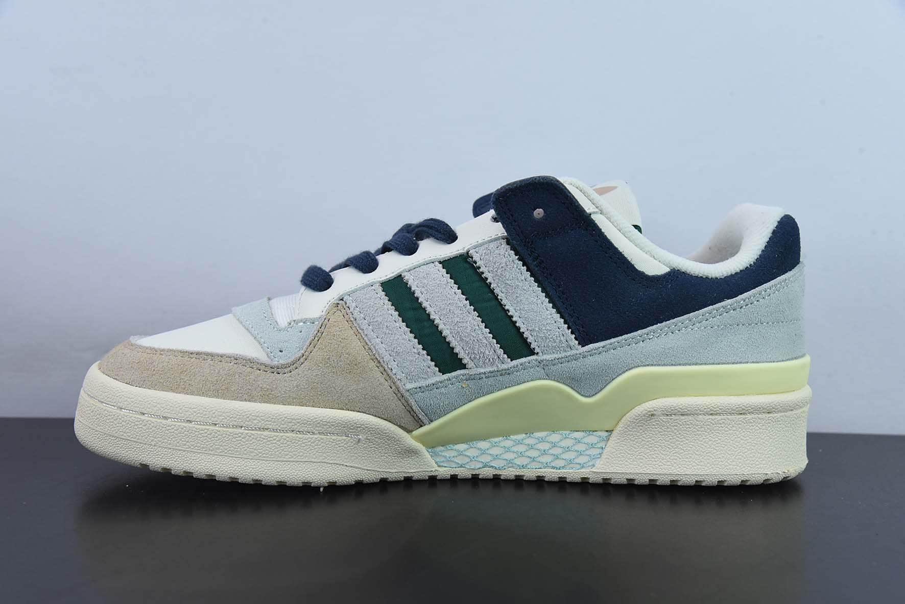 阿迪达斯Adidas originals Forum 84 Low白蓝绿低帮复古运动休闲鞋纯原版本 货号：GW4332