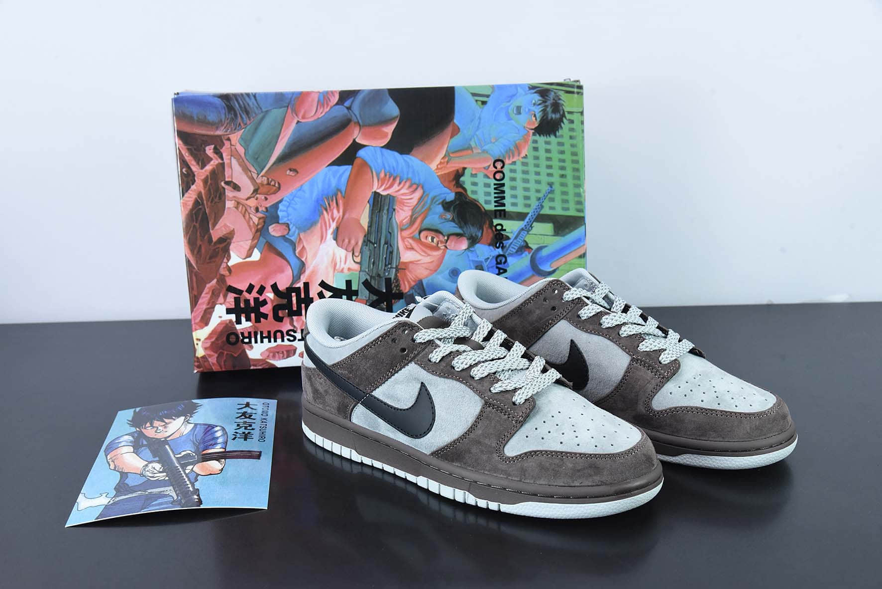 耐克Nike Otomo Katsuhiro x Nike SB Dunk Low Steamboy OST麂皮黑摩卡大友克洋联名款低帮滑板鞋纯原版本 货号：DD9606-123