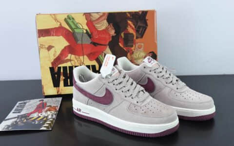 耐克Nike AKIRA×Nike Air Force 1 Low ’07 枣红配色创意定制联乘漫画著作《阿基拉》主人公空军一号低帮板鞋纯原版本 货号：KT0036-088