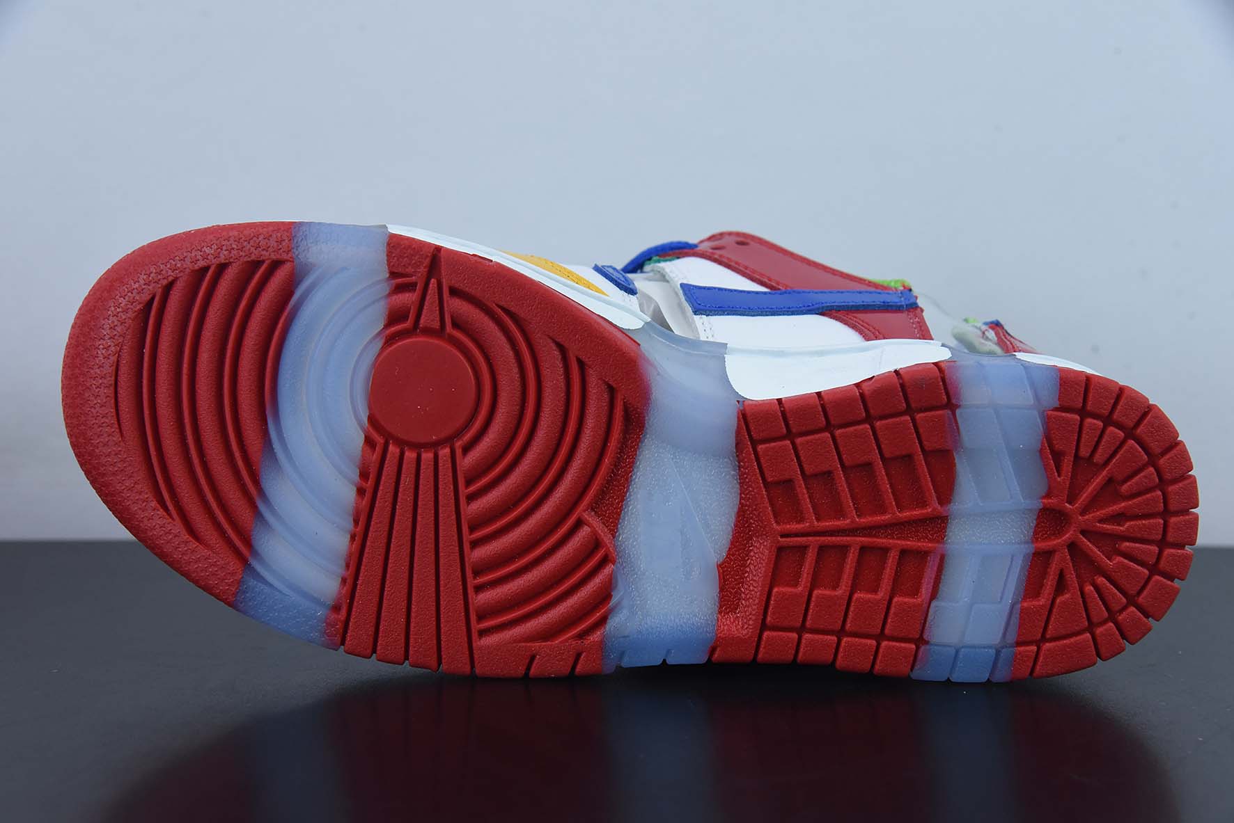 耐克Nike eBay x SB DunkLOW红白黄绿切断彩色镂空SB低帮滑板鞋纯原版本 