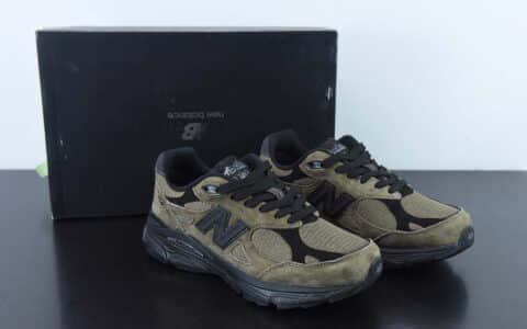 新百伦New Balance JJJJound x New Balance 990 v3联名款棕绿黑复古低帮休闲跑步鞋纯原版本 货号：M990JJ3