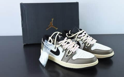 乔丹Air Jordan 1 LowBrown MochaAJ1乔丹一代深棕白黑绑绳低帮经典复古文化休闲运动篮球鞋纯原版本 货号：553558-062