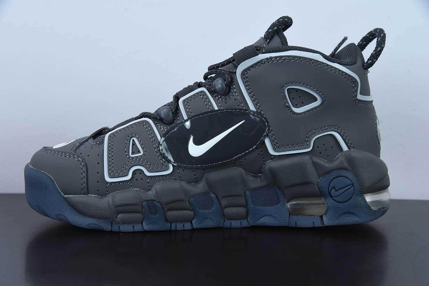 耐克Nike Air More Uptempo‘96“CopyPaste”（GS）皮蓬初代大AIR磨砂黑白蓝色篮球鞋纯原版本 货号：DQ5014-068