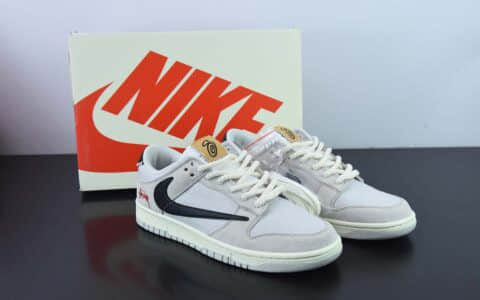 耐克Nike Stussy x Nk SB Dunk Low Certified Fresh 灰黑斯图西联名倒勾 SB扣篮系列低帮休闲运动滑板板鞋纯原版本 货号： DD9776-068