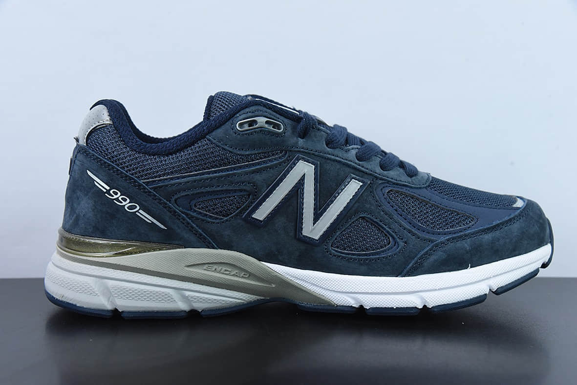 新百伦New Balance M990V4系列海军蓝复古鞋跑步鞋纯原版本 货号：M990NV4