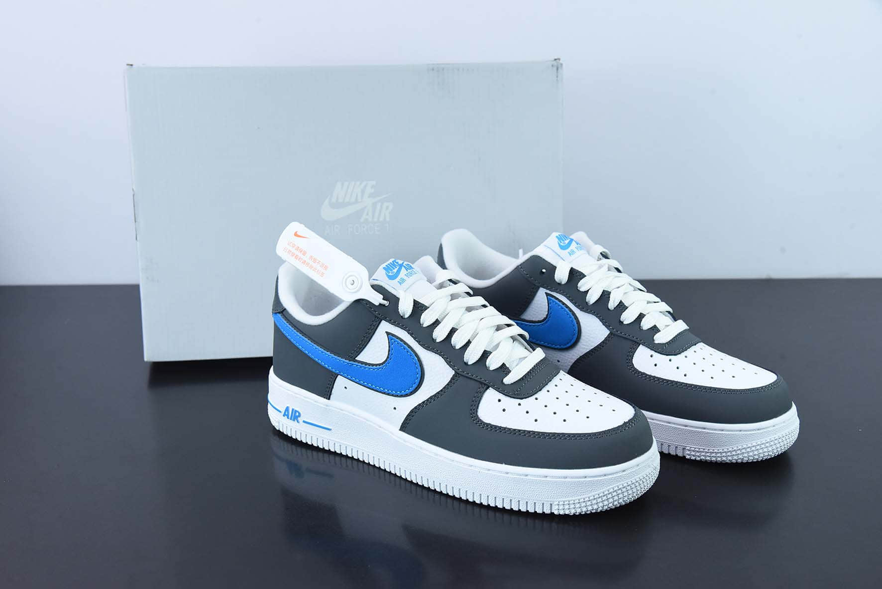 耐克Nike Air Force 1 米灰蓝空军一号低帮休闲运动板鞋纯原版本 货号： FB3360-100