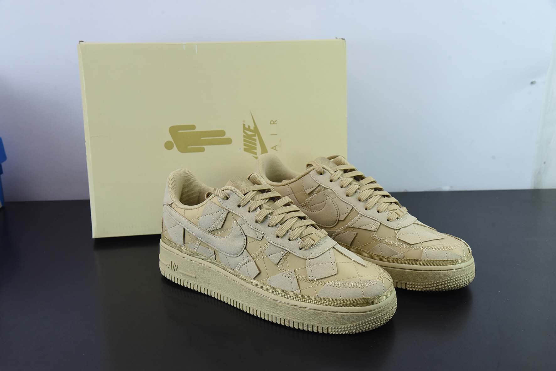 耐克Nike Billie Eilish x Nk Air Force 1'07 Low Mushroom 碧梨联名小麦色空军一号低帮休闲板鞋纯原版本 货号：DQ4137-200