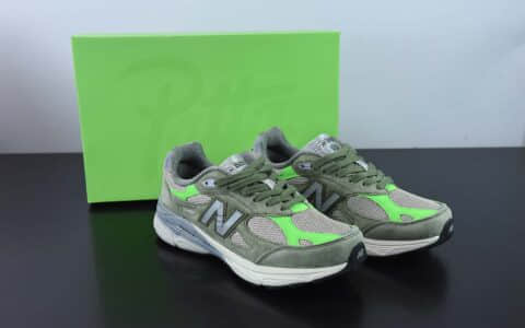 新百伦New Balance NB990系列浅橄榄绿高端美产复古休闲跑步鞋纯原版本 货号： M990PP3
