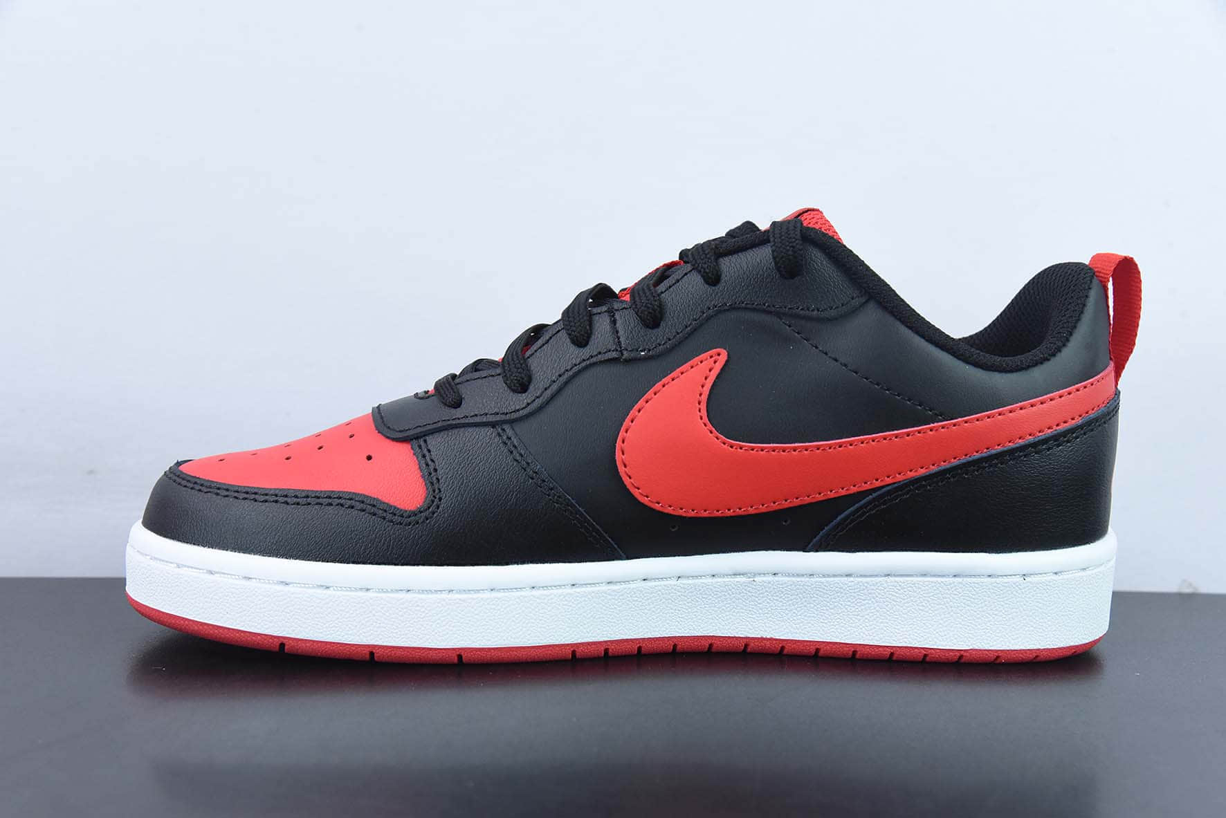 耐克Nike Court Borough Low 2 黑红低帮校园休闲板鞋纯原版本 货号：BQ5448-007