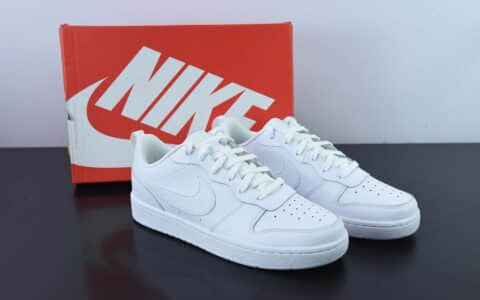耐克Nike Court Borough Low 2（GS）纯白低帮百搭透气休闲运动板鞋纯原版本 货号：BQ5448-100