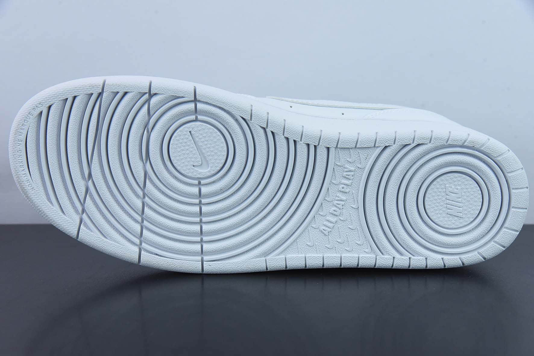 耐克Nike Court Borough Low 2（GS）纯白低帮百搭透气休闲运动板鞋纯原版本 货号：BQ5448-100