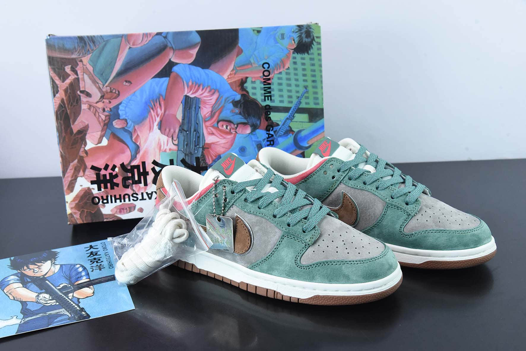 耐克Nike Otomo Katsuhiro x NK SB Dunk Low Steamboy OST 大友克洋联名麂皮黄灰绿SB低帮滑板鞋纯原版本 货号：LF0039-023