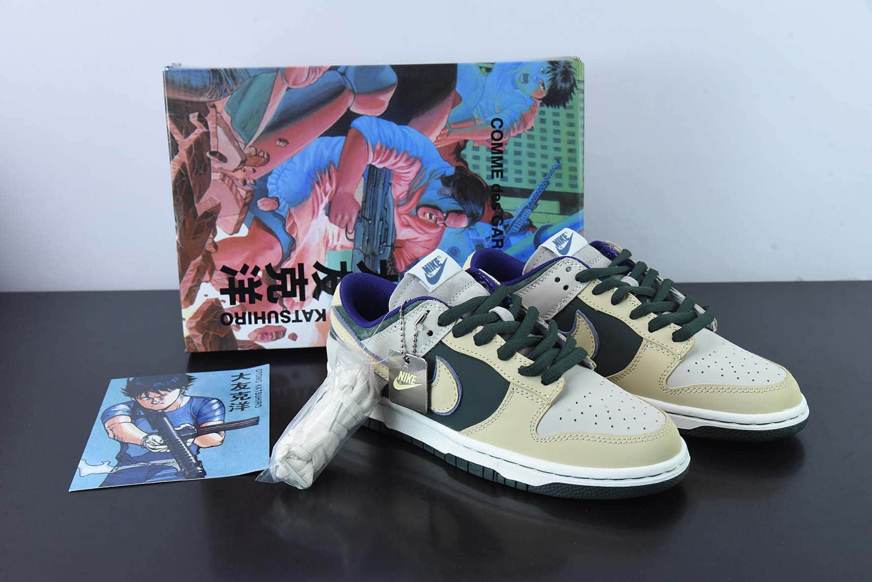 耐克Nike Otomo Katsuhiro x NK SB Dunk Low Steamboy OST 大友克洋联名麂皮黄灰绿SB低帮滑板鞋纯原版本 货号：LF0039-019