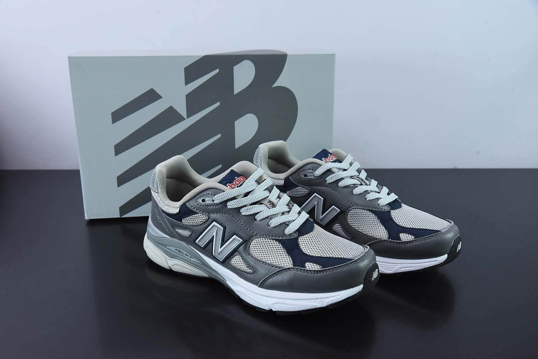 新百伦New Balance NB990系列灰紫高端美产复古休闲跑步鞋纯原版本 货号： M990GJ3