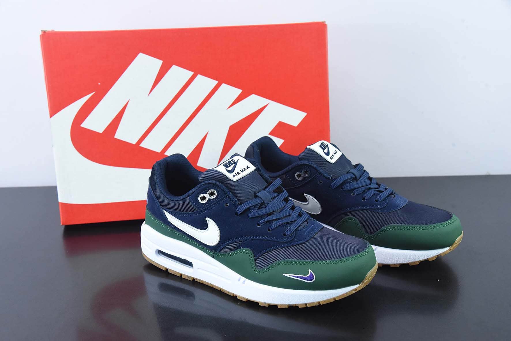 耐克Nike Air Max 1 QS 蓝绿配色复古休闲跑步鞋纯原版本 货号：DV3887-400